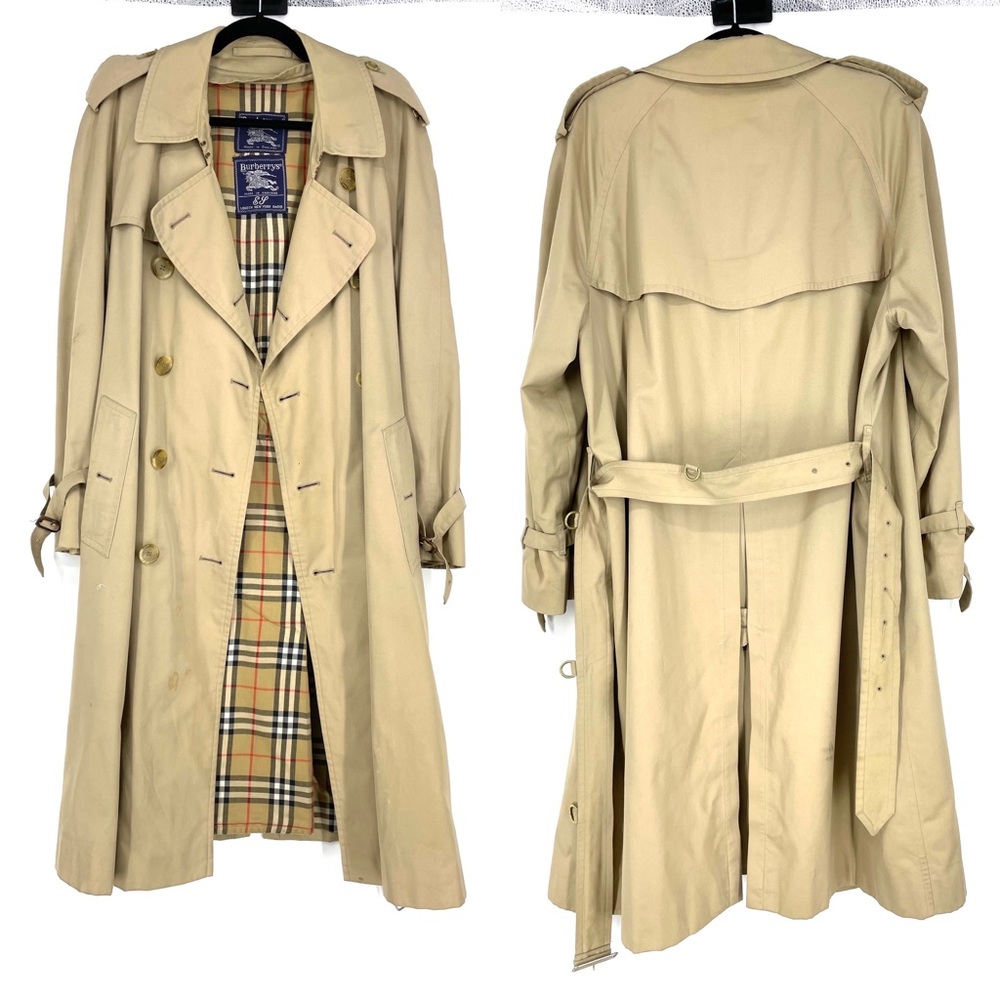 Burberry Vintage Trench Coat 52 Short C85C